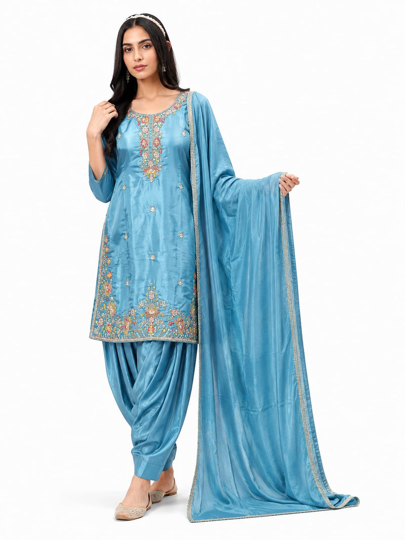 Blue Farsi Salwar Suit Set