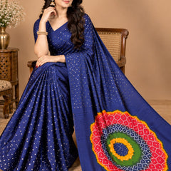 Premium Modal Silk Saree with Mirror Work & Designer Border