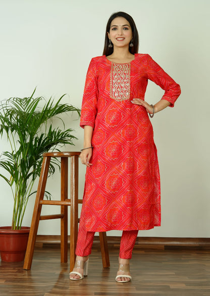 Pure Muslin Silk Fabric Heavy Hand Adda Work All Over. 3 Pc Set.