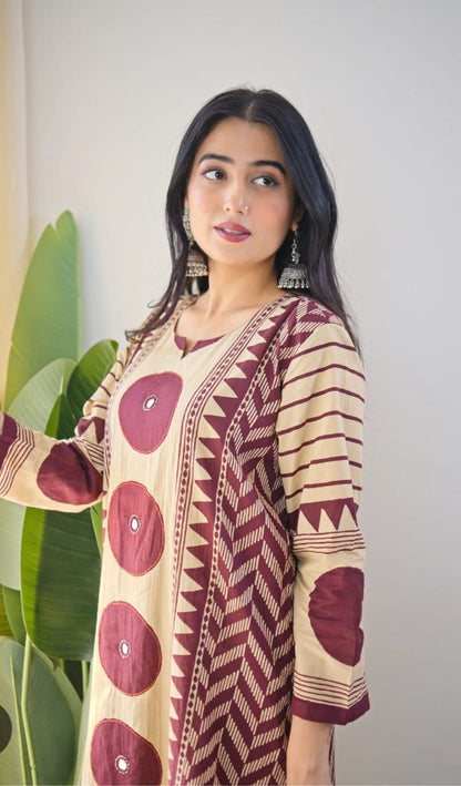 Ruaati Women Ethnic Printed Kurta Set with Pant & Dupatta | Elegant Daily Wear