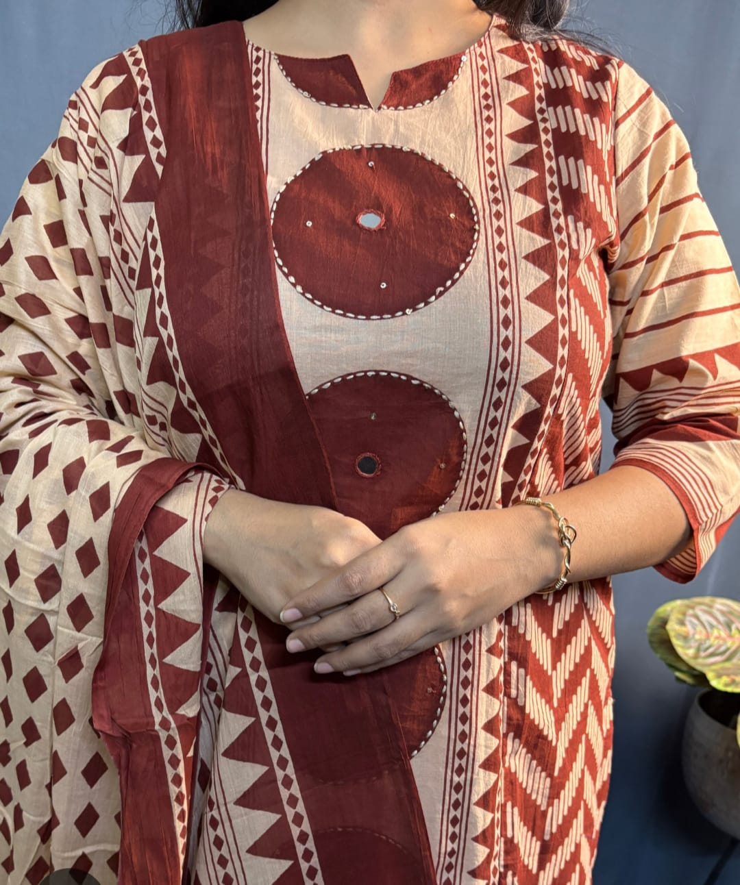 Ruaati Women Ethnic Printed Kurta Set with Pant & Dupatta | Elegant Daily Wear