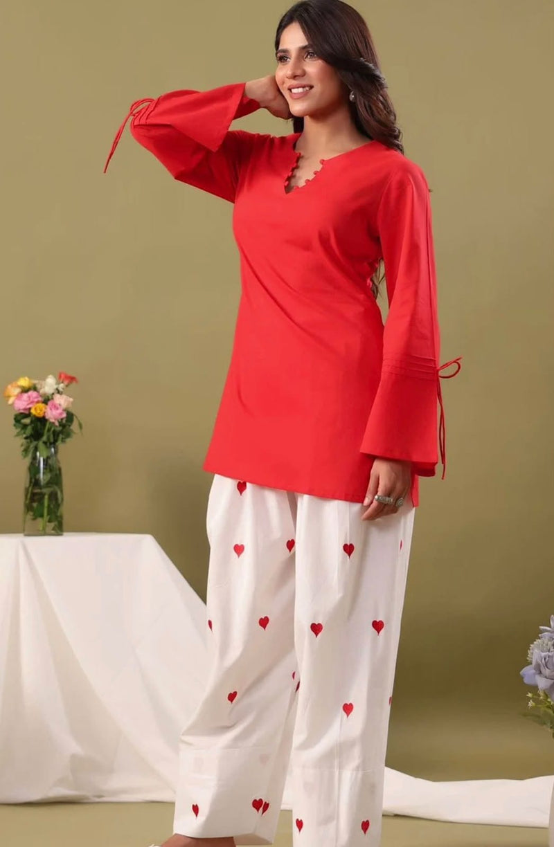 Women Regular Pure Cotton Kurti with Farshi Salwar