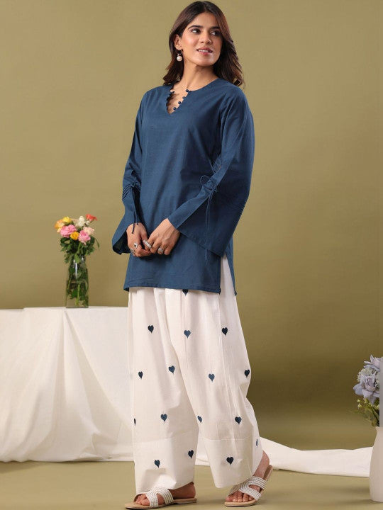 Women Regular Pure Cotton Kurti with Farshi Salwar