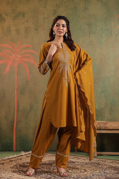 Premium Farsi Salwar 3-Piece Set with Attached Lining in Pure Cotton Fabric. Superior Fitting & Quality Cotton Fabric