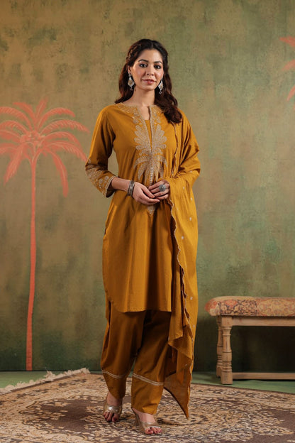 Premium Farsi Salwar 3-Piece Set with Attached Lining in Pure Cotton Fabric. Superior Fitting & Quality Cotton Fabric